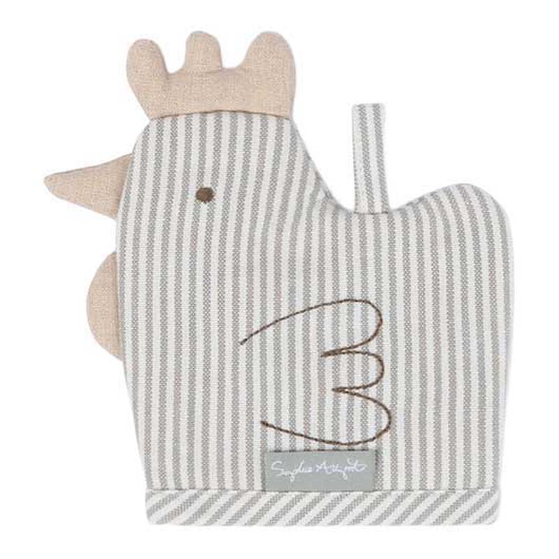 Sophie Allport Egg Cosy - Stamford Stripe Grey - Chicken Shaped image number 0